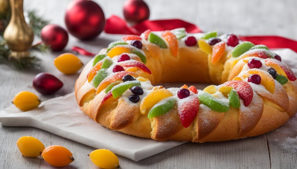 decoración de la rosca de reyes