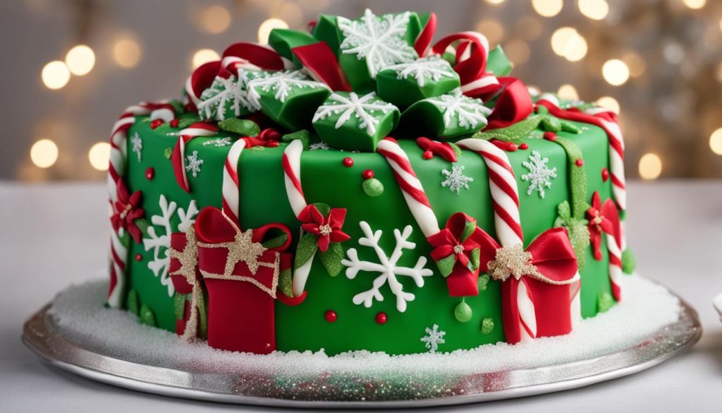 decoración de pastel de navidad comestible