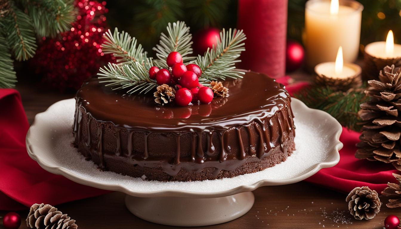 pastel de tronco navideño